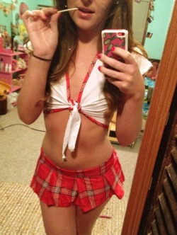 dogsdayswagger:  Naughty School Girl