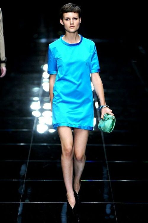 Burberry Prorsum Turquoise Silk Blend Mod Shirt Dress Get it here: https://rover.ebay.com/rover/1/71