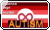 A pixel gif featuring the "evil autism" flag, two diagonal white lines scroll across the flag to mimic a reflection. It features red horizontal stripes, with a white one in the centre featuring the infinity symbol. The word "autism" is in low quality fire text at the bottom of the flag, and featured on the top left corner are the words "violence", "rage" and "murder" going down each stripe.