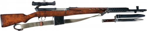 Soviet SVT sniper rifle, World War II.