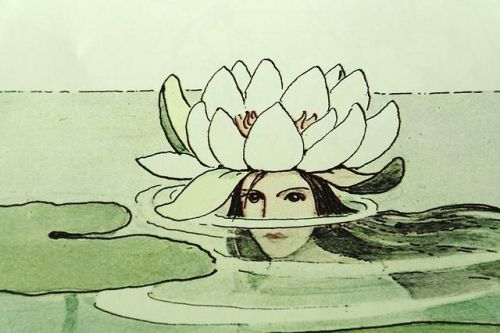 pizzzatime:shakypigment: Elsa Beskow - Dronning Vannlilje’ - Queen Water Lily