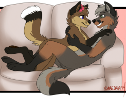 tekkysfurries:By Flaredra http://www.furaffinity.net/user/flaredra/D’aww~