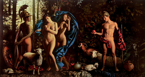 The Judgment of Paris canvas/oil, 160x300cm. 2011 Суд Париса холст/масло, 160x300см. 2011г.Alexey Golovin, (b. 1977) Russian.