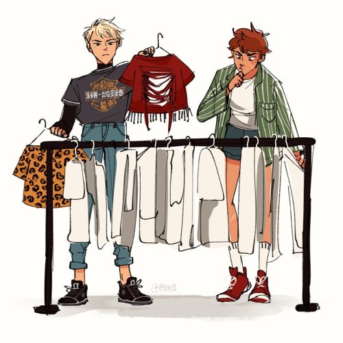  two edgy bfs go clothes shopping 