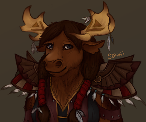 jesdenart: I’m actually feeling half way inspired to art/RP again. It’s a small miracle! In celebration, here’s Sarahi ( @shalesong ) - with proper antlers for once! :D  I’m starting to put her out in the world again and it’s lovely. Do say