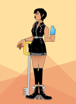 venacoeurva:    I like Xion’s KH3 outfit but it feels a bit? Cheap to almost just give her a copy of someone else’s dress featuring frills moved to a different spot and different palette? I decided to play around with it -Please do not reupload/edit/use