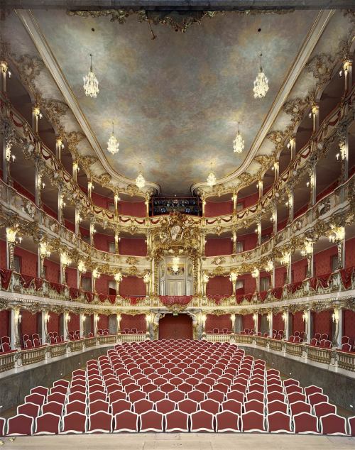 archatlas:  Opera David Leventi “Opera” records the interiors of world-famous opera houses, all photographed with 4x5” and 8x10” Arca-Swiss cameras to maximize detail. Architecturally meticulous, this body of work serves to historically document