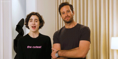 ppesche: Timmy and Armie being adorable shits pt. 2 (x)