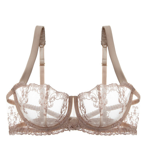 thelingerieaddict: Fleur of England Champagne Balcony Bra + Silk Brief ♥