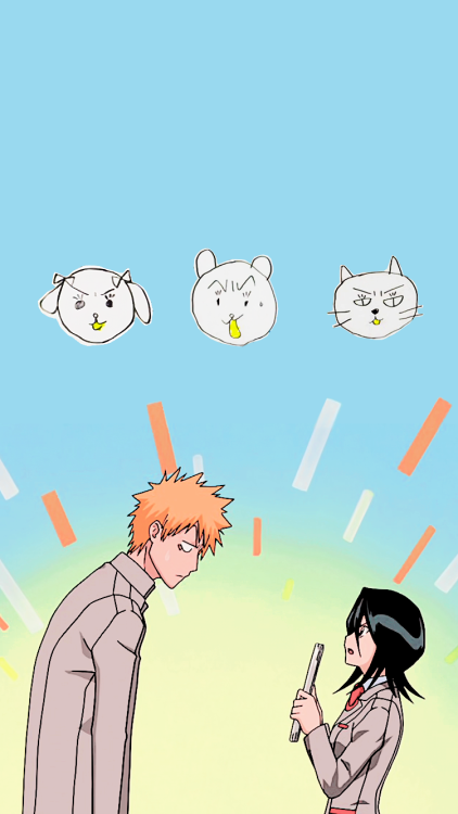 rukiadriedhisrain: ichigo + rukia phone wallpapers [750x1334]