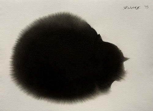 robotlyra: catastrophic-cuttlefish:Watercolour cats by Endre Penovacbleedy paint makes perfect f