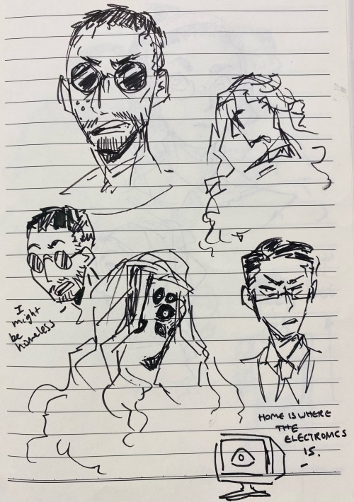 Heres More Pen Sketches, Jon And Michael Are The Stars In This Show.