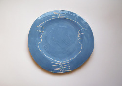 louisemadzia:  Blue Mates, 2013 Earthenware, slip-painted, glazed. 