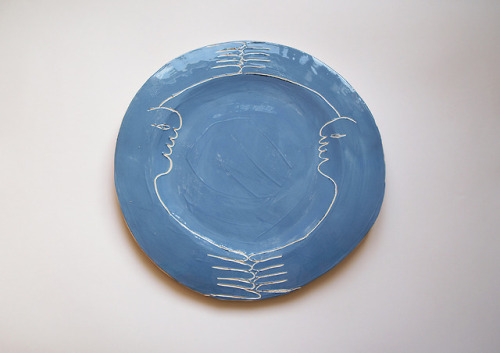 louisemadzia - Blue Mates, 2013Earthenware, slip-painted,...