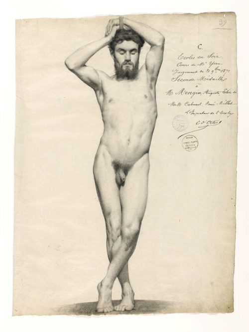 Langoaurelian:  Above: Academic Study, By Auguste Mengin, 1871. This And The Study