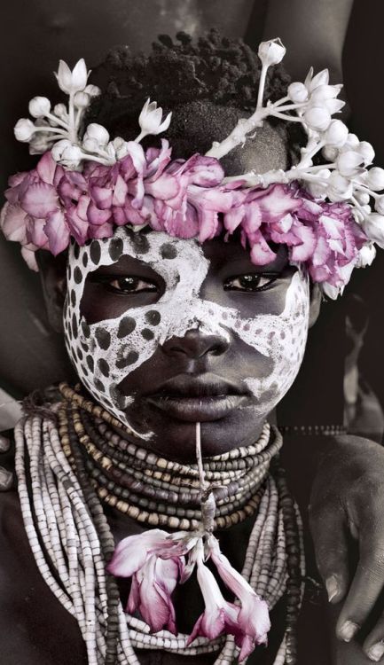 Karo tribe girl, Omo River Valley, Ethiopia by Jimmy Nelson