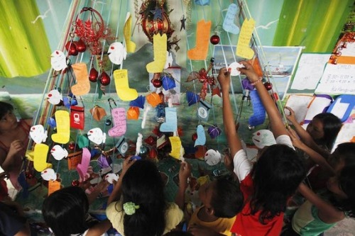 let-s-build-a-home: In the Philippine Ruins, Improvised Christmas Trees  Via The Atlantic