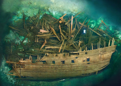 museum-of-artifacts:  Wreck of the Swedish warship Mars, which exploded during the first battle of Öland, 1564 (Baltic Sea)