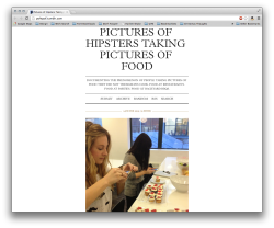 mu5icliz:  astrokyon:  weirdtumblrs:  Pictures of hipsters taking pictures of food.  Picture of Pictures of hipsters taking pictures of food.   