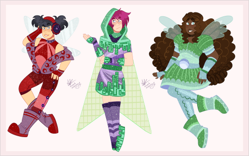 some glittery winx club fairy redesigns that actually look nice!!!