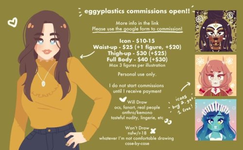  Commissions OPEN!! Couple character slots leftMore information, terms, and examples hereFill out th