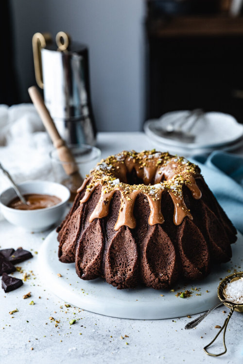  Mexican Hot Chocolate Bundt Cake with Dulce de Leche Glaze | plum