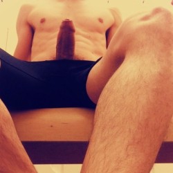 2hot2bstr8:  Fuckkkkkkkkkkkkkkkk i need to be between his legs right NOW!!!!!!!!!!!! love his body, love his legs, and that beautiful, uncut cock is just BEGGING for my mouth on it♡♡♡