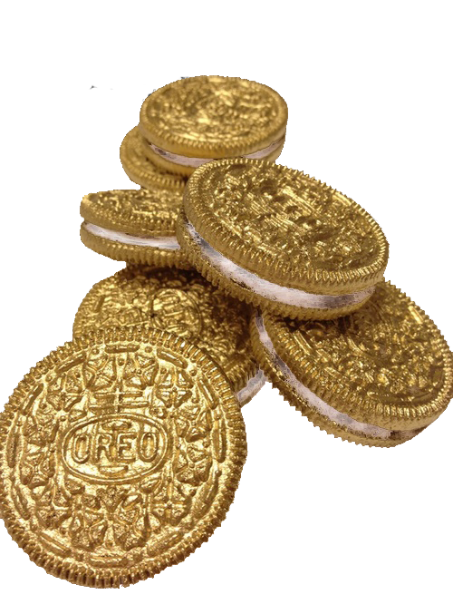 primordials:
“ Transparent gold oreos:
The filling will be the colour of your background.
”