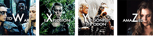 commander-racc00n:Clarke & Lexa alphabet (insp.)