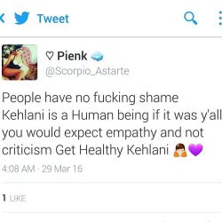 a-pienk:  @kehlani Remember people out here praying for you and loving You #kehlani 💙💙💙💞