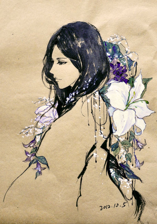 kubobleachart:古风 花姐 by 群青爱兰