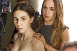 wmagazine:  On Set with Girls.  Photograph by Mark Schafer/ HBO.  