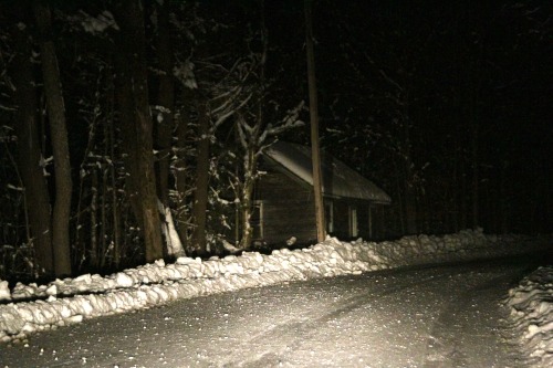 highways-are-liminal-spaces: Driving through rural New England after midnight in a snowstorm Novembe