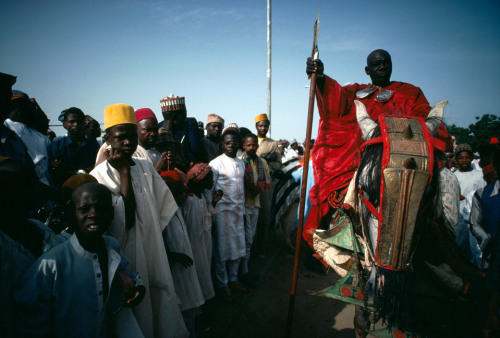 sahljournal:NIGERIA. 1982. Participants in the Durbah celebrations to mark the end of the muslim fes
