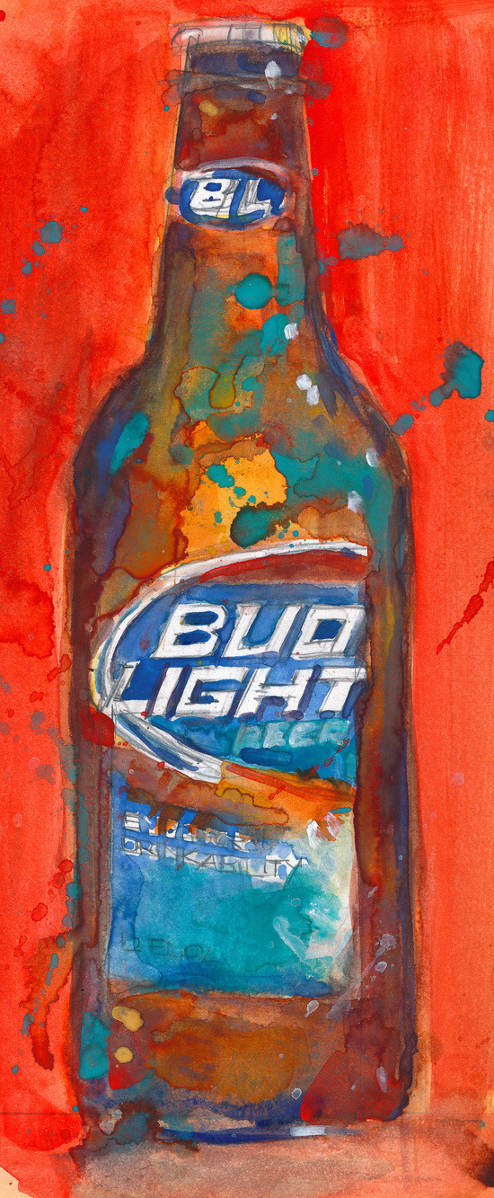 bestof-society6:    ART PRINTS BY DORRIE RIFKIN WATERCOLORS  Carlsberg Beer Bud