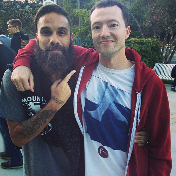 fuckyeahletlive:   Jason with Jeremy Bolm from Touché Amoré 