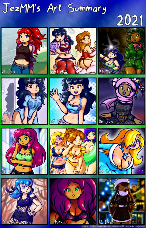 Art Summary 2021! As usual not much to say - I&rsquo;m thankful to have the time &amp; energ