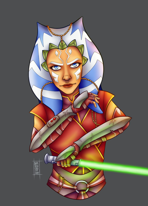 dravencroft:I’ve been in a Star Wars mood lately so here’s an Ahsoka!