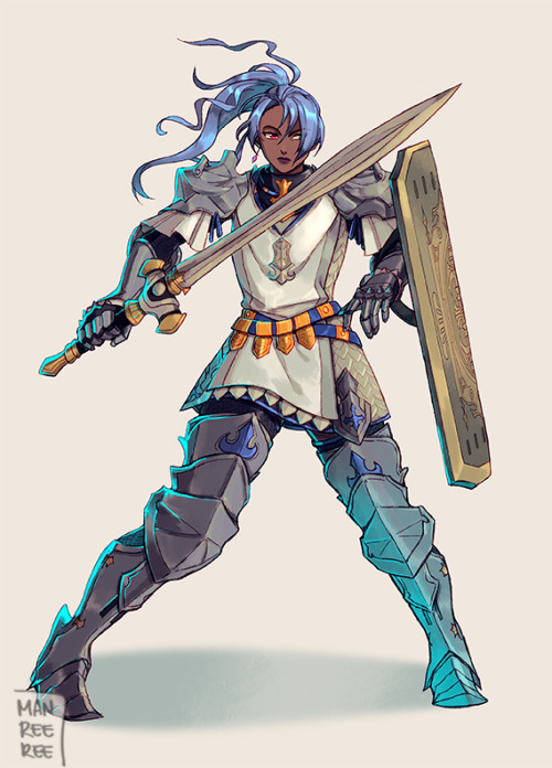 terranoie:A highlander Paladin commission! Highlander ladies are so cool u////u