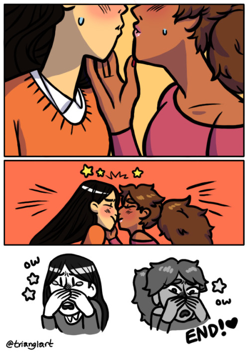 trianglart: Awkward First Kisses are my ultimate weakness