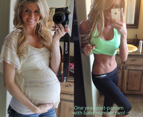 tighttummy: talk-skinny-to-me: Fitspo One year post-partum with baby #2. : ) This is the kind of 