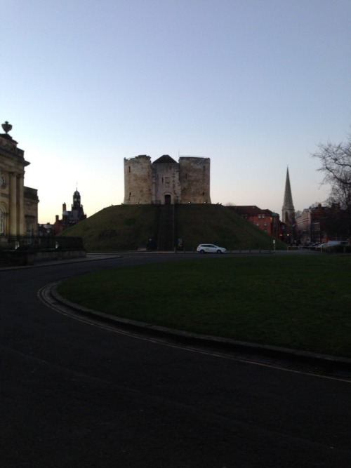 Clifford’s Tower, York, England, UK at Sunset 11.01.17