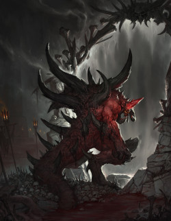 quarkmaster:  Diablo 2 Fan Art Enter Hell  Minjun Kim  