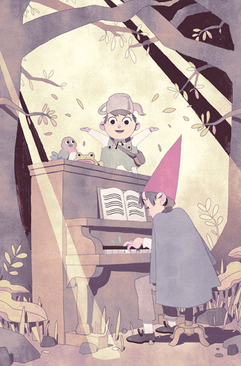 kylesmart:Here’s a cover done for BOOM’s comic of Patrick McHale’s amazing series Over The Garden Wall.