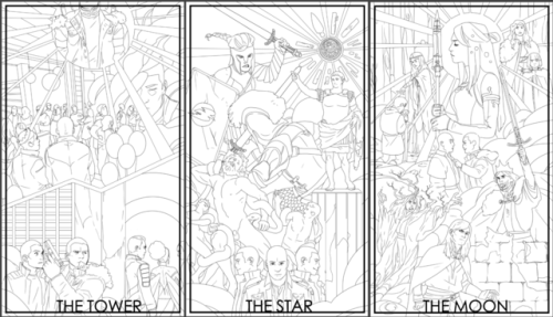 kickingshoes: And with that, inks for all the title cards for @lotrewrite are complete! Just need to