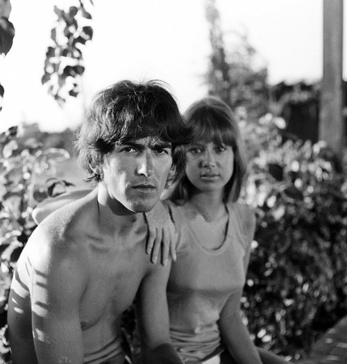 George Harrison And Pattie Boyd On Their Honeymoon In Barbados, 1966. 