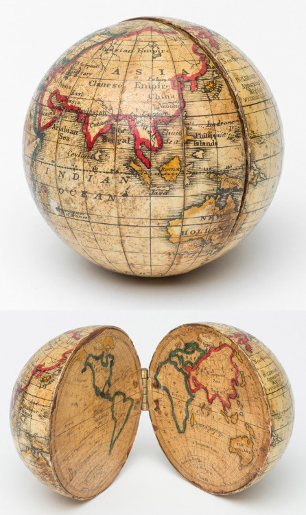 mapsontheweb:An Opening Pocket Globe, made by Holbrook Apparatus Manufacturing Co. around 1830&ndash