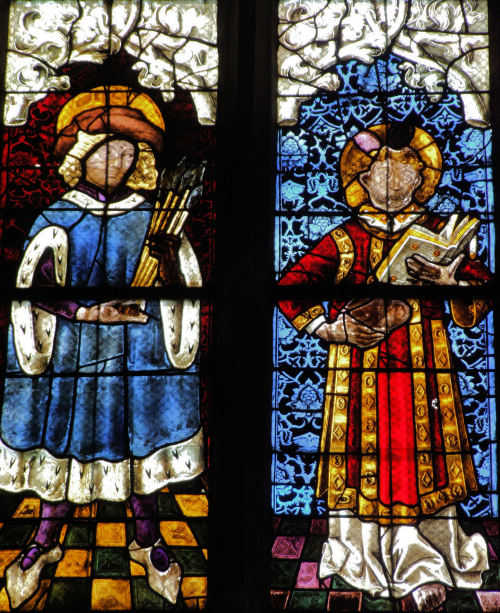 Stained glass windows from Church of Sainte Walburge in Walbourg, Alsace, 1461
