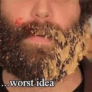 Food and beards sometimes don&rsquo;t mix or do o.O :P #beard #beardproblems