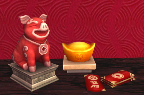some of the objects from the lunar new year update. more recolors for the tree pot included. texture